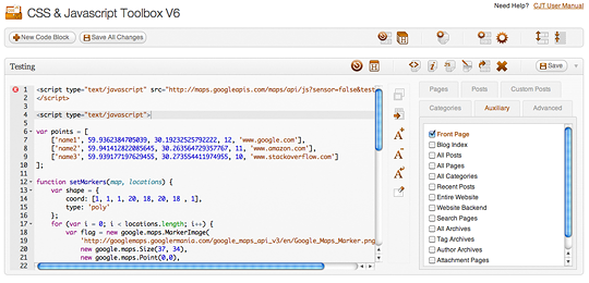 Select an output for the code block in the Assignment Panel